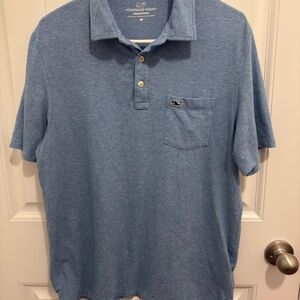 Vineyard‎ Vines Heathered Blue Polo Shirt